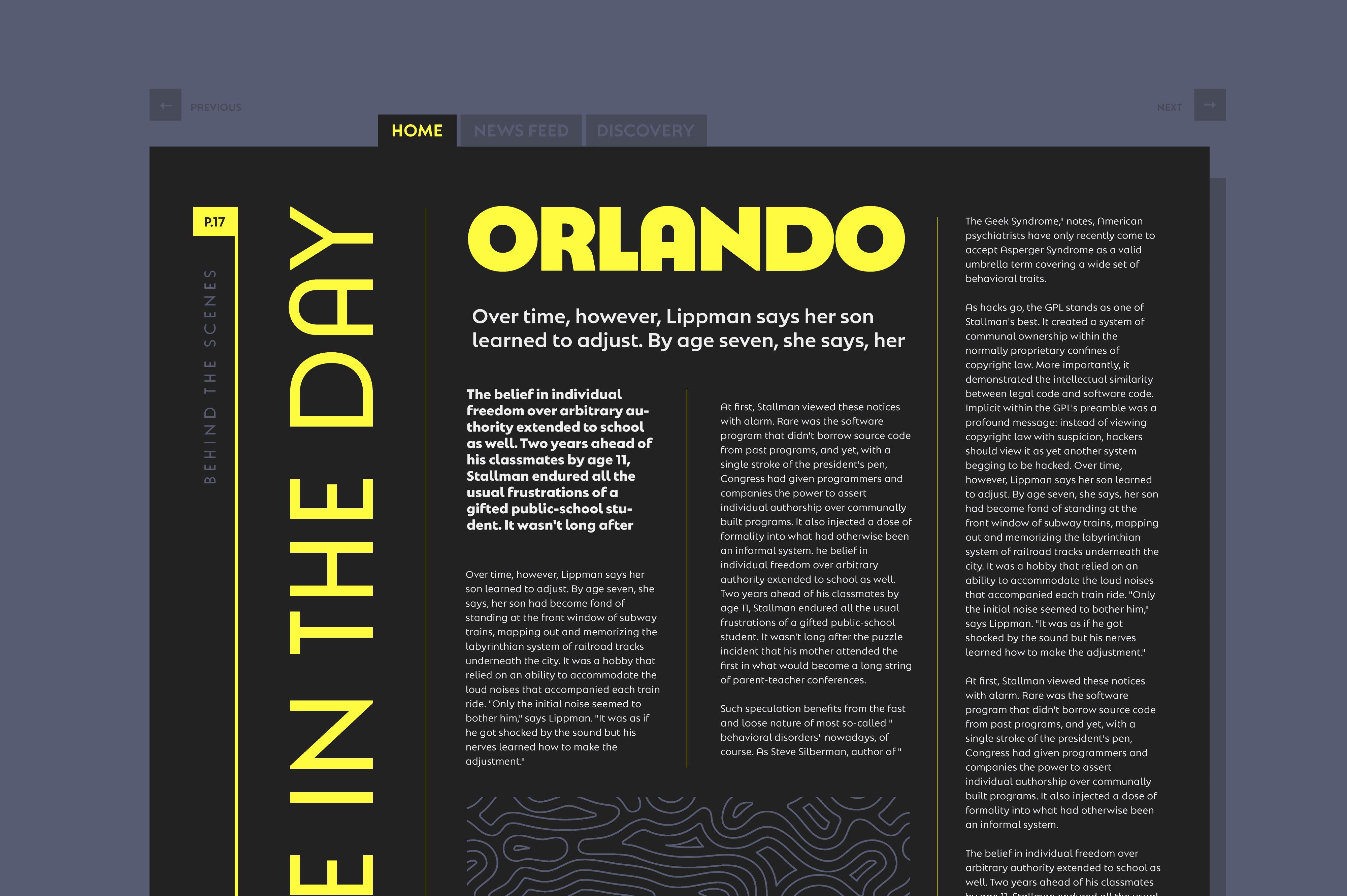 NAtom PRo font family in use in an editorial design project