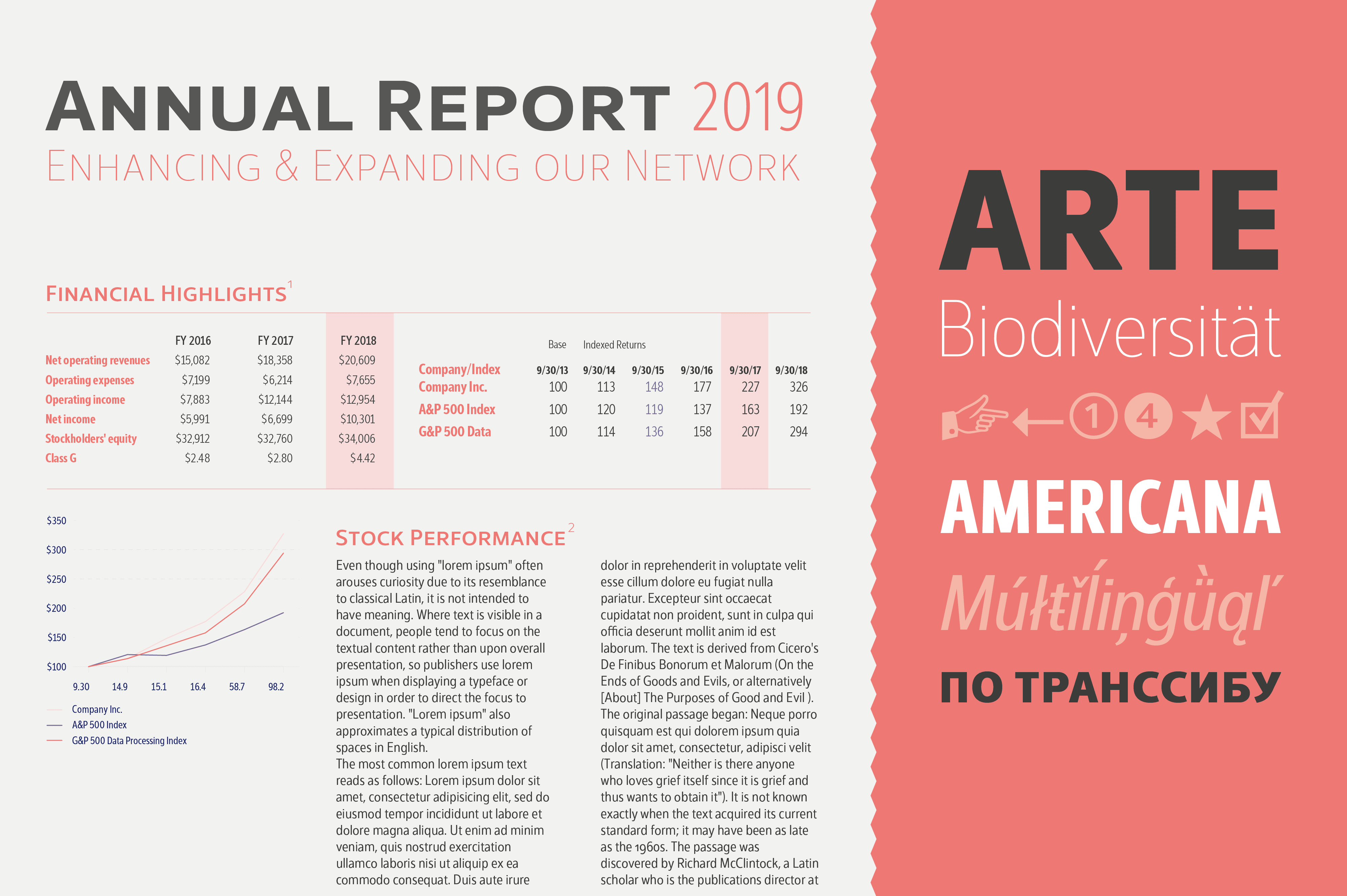 Interval Next font family in use for annual report