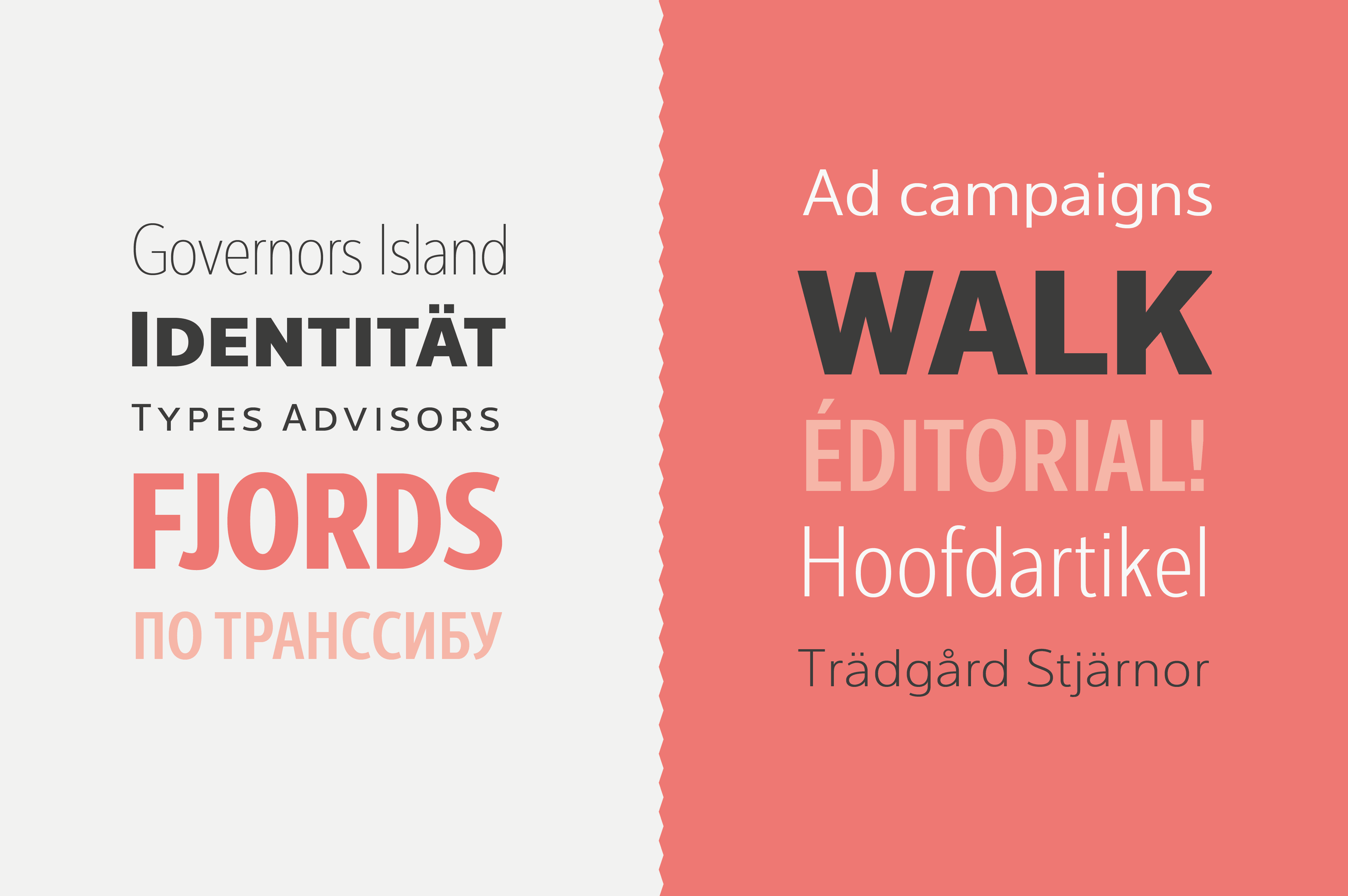 Interval Next font family in use in a specimen
