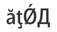 Interval Next-Narrow OpenType Features Lanaguage Support