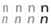 Interval Next Wide OpenType features