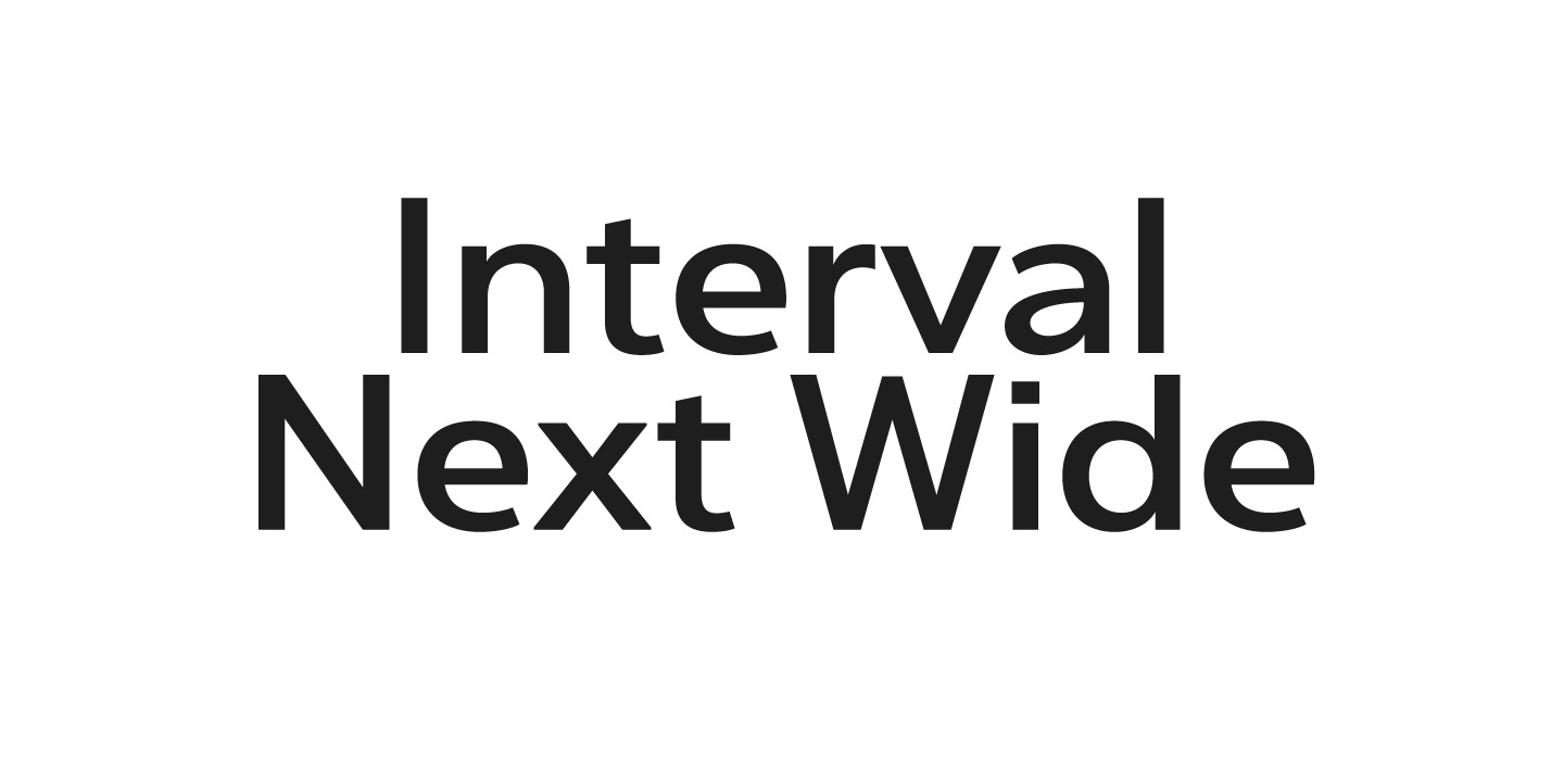 Interval Next Wide font family