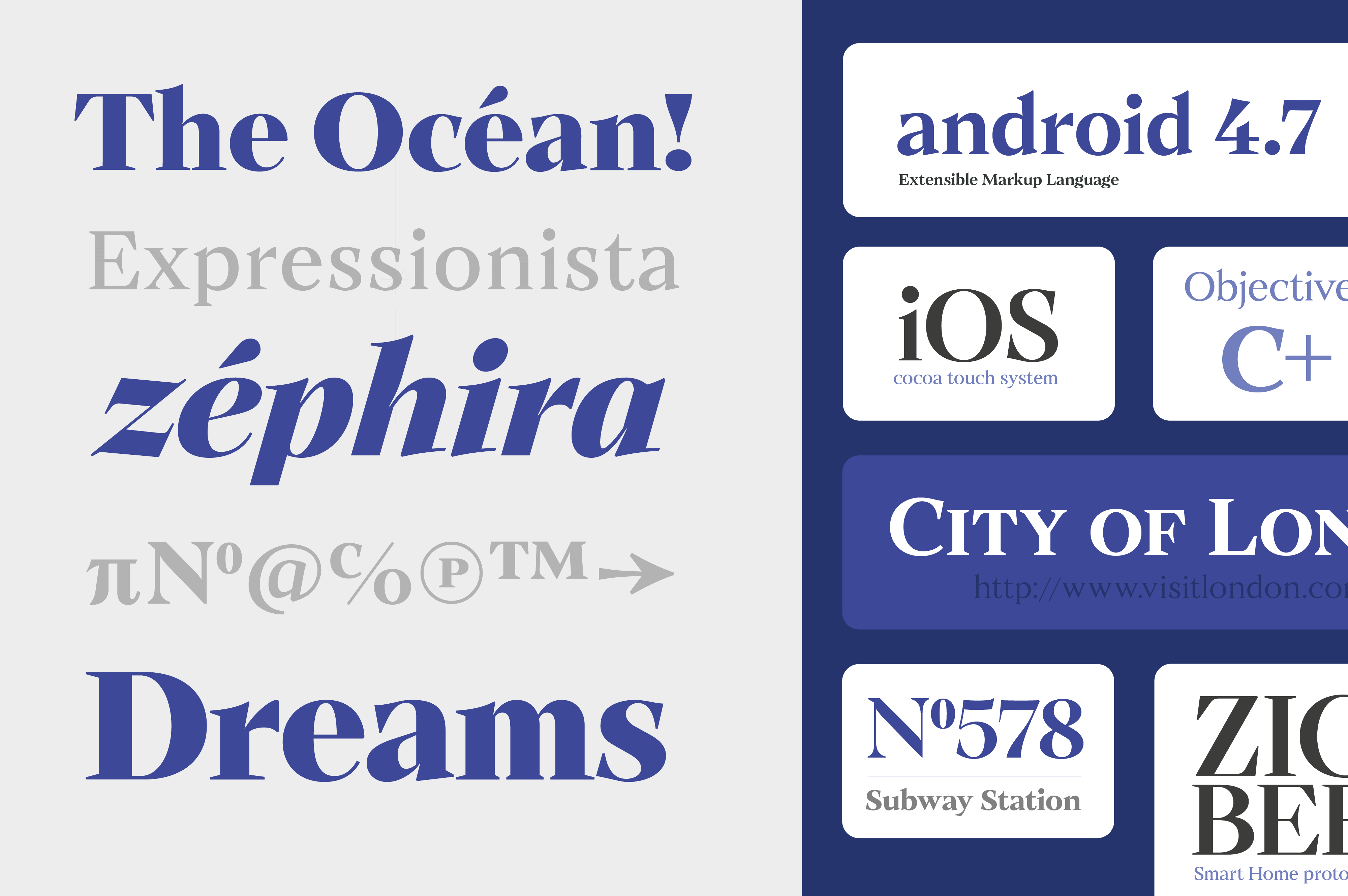 Ozana Pro text and Display-A variable serif font family